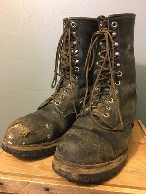 red wing lineman logger boots